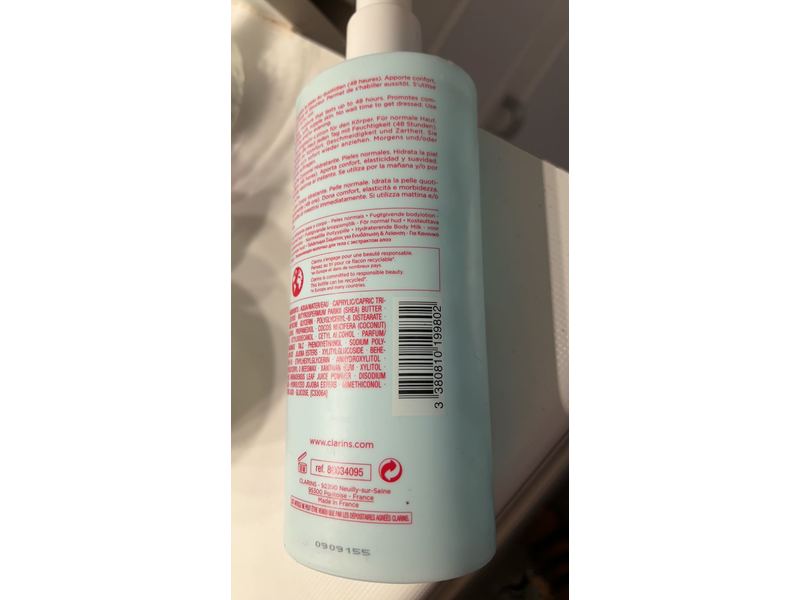 Clarins Body-Smoothing Moisture Milk with Aloe Vera, 13.9 oz Ingredients  and Reviews