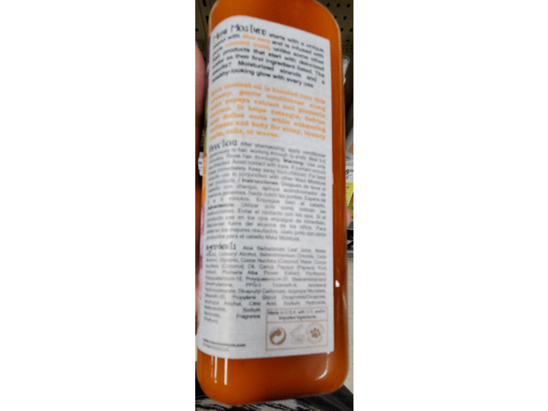 Maui Moisture Conditioner, Coconut Oil, 195 fl oz/577 mL, Pack Of 3