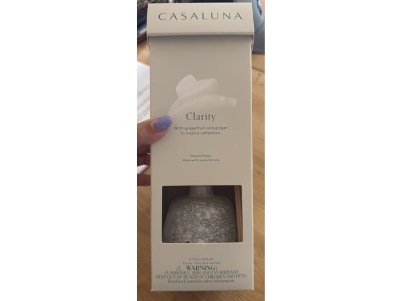 Casaluna Clarity Reed Diffuser, Grapefruit And Ginger, 0.70 fl oz/200 mL