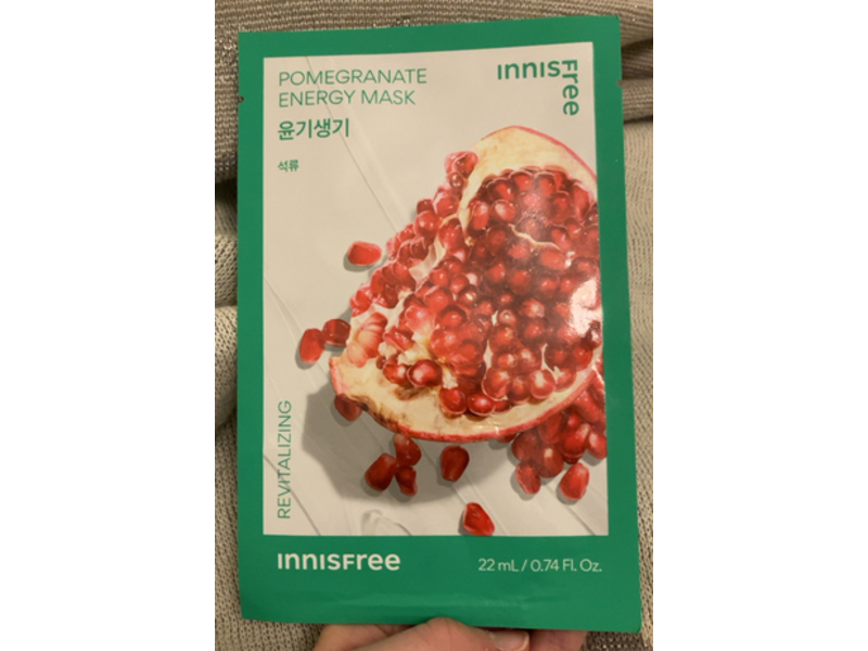 Innisfree Revitalizing Pomegranate Energy Mask, 0.74 fl oz/22 mL