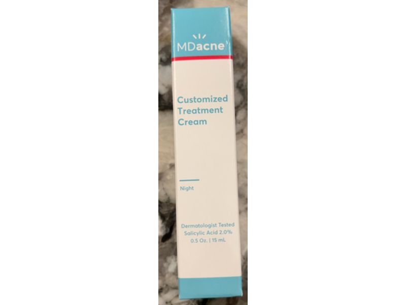 MDacne Night Customized Treatment Cream, salicylic Acid, 0.5 oz/15 mL