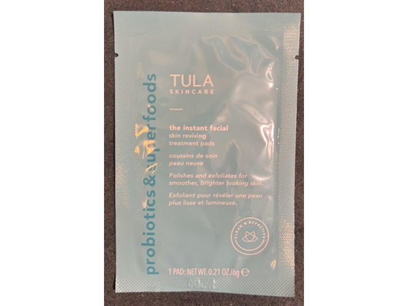 Tula Skincare The Instant Facial Skin Reviving Treatment Pads, 0.21 oz/6 g, Pack Of 6
