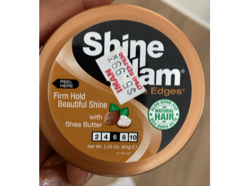 Shine N Jam Firm Hold Shea Edges Beautiful Shin, Shea Butter, 6, 2.25 oz/63 g