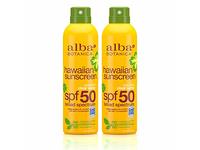 Alba Botanica Hawaiian Sunscreen Coconut Clear Spray, SPF 50, Twin-Pack - thumbnail 1