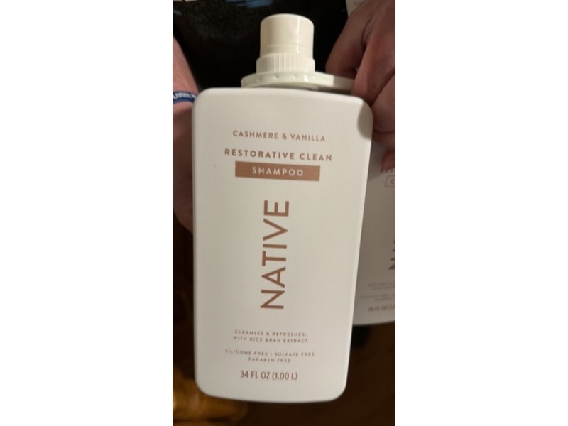 Native Restorative Clean Shampoo, Cashmere & Vanilla, 34 fl oz/1 L