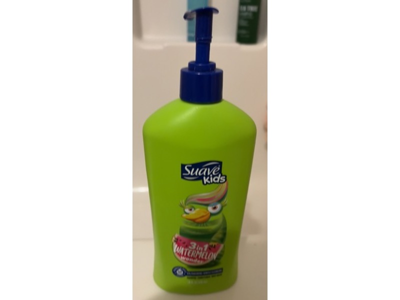 Suave Kids 3-In-1 Shampoo + Conditioner + Body Wash, Watermelon Wonder, 18 fl oz/532 mL