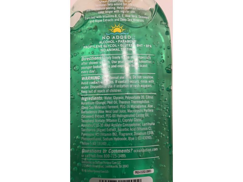 Ocean Potion After-Sun Gel with Aloe, 20.5 Ounce