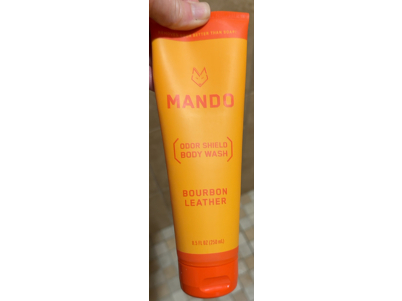 Mando Body Wash, Bourbon Leather, 8.5 fl oz/250 mL