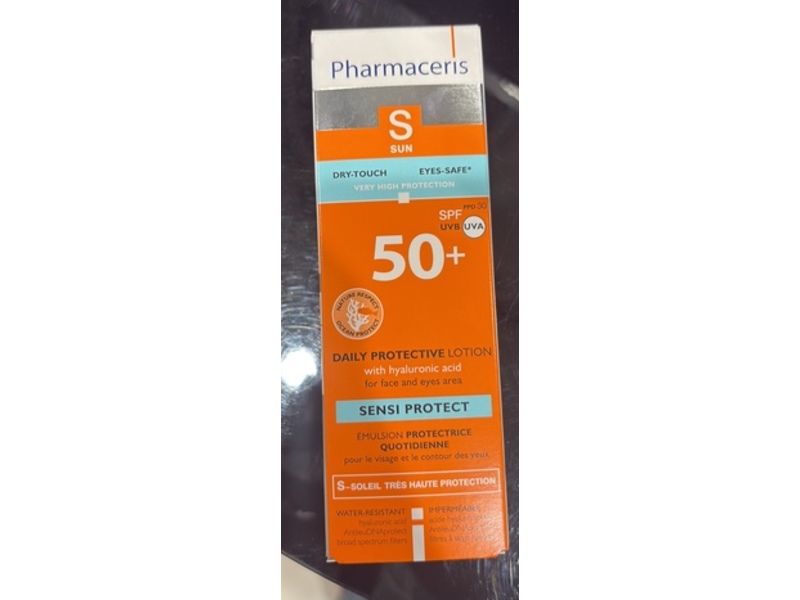 Pharmaceris S Daily Protective Lotion, SPF 50+, Hyaluronic Acid, 1.7 fl oz/50 mL