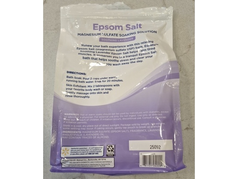 Equate Epsom Salt, Soothing Lavender, 48 fl oz/1.36 kg