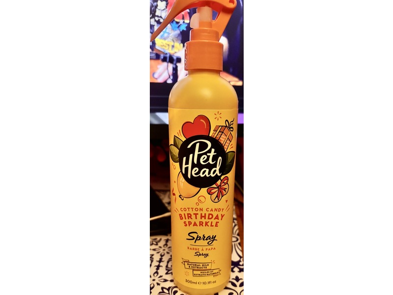 Pet Head Birthday Sparkle Spray, Cotton Candy, 10.1 fl oz/300 mL