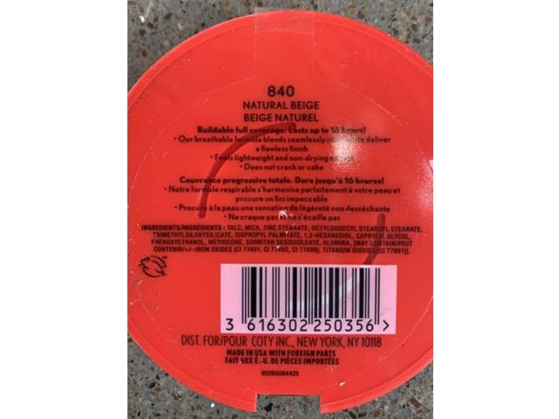 Covergirl Outlast Extreme Wear Pressed Powder, Natural Beige 840, 0.39 oz/11 g