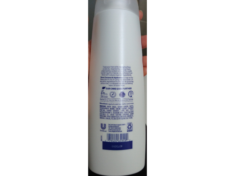 Dove Dry Hair Shampoo, Coconut & Hydration, 12 fl oz/355 mL