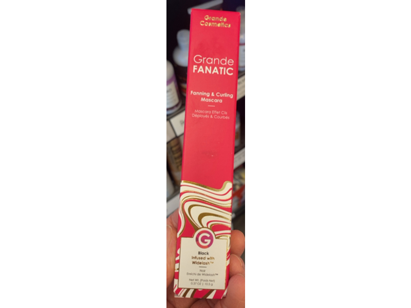 Grande Cosmetics Grande Fanatic Fanning & Curling Mascara, Black, 0.37 oz/10.5 g