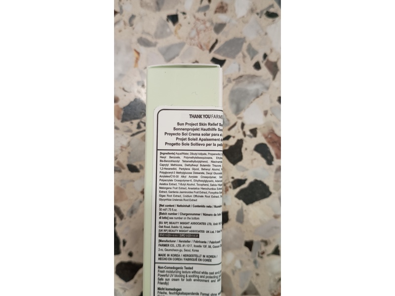 Thank You Farmer Sun Project Skin Relief Sun Cream, SPF 50+ PA++++, 50 mL