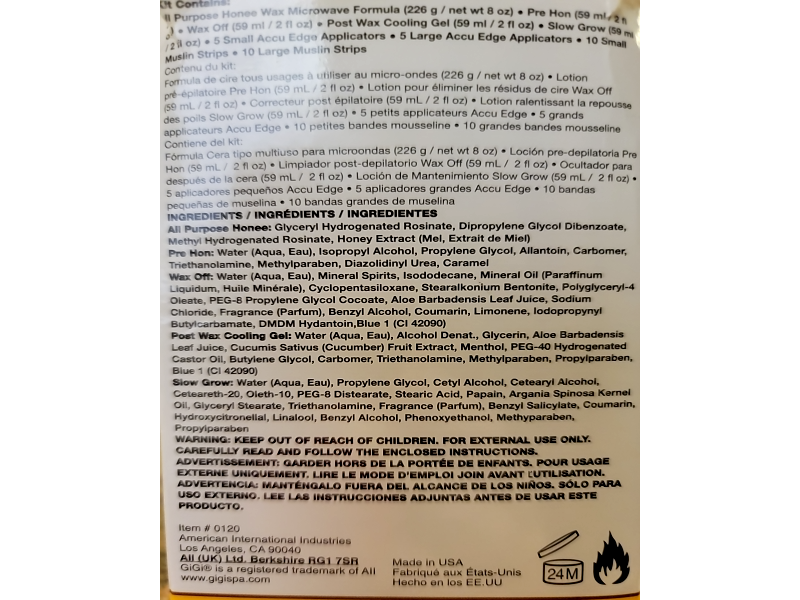 Gigi All Purpose Honee Microwave Formula Hair Removal System Kit