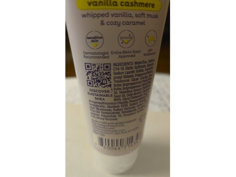 eos Body Wash, Vanilla Cashmere, 2.5 fl oz/74 mL