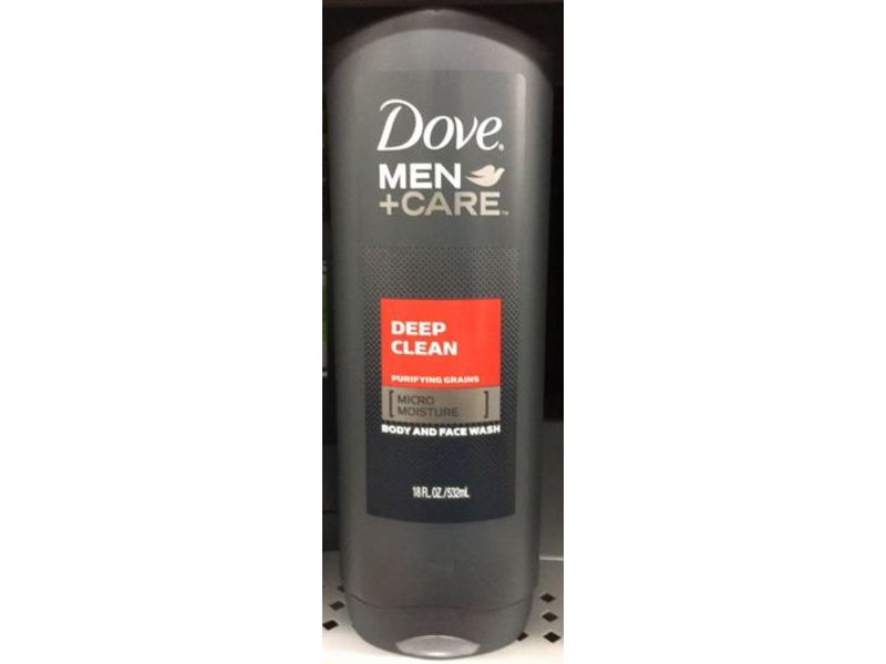 Dove Men + Care Body & Face Wash, Deep Clean 18 oz (Pack of 4)
