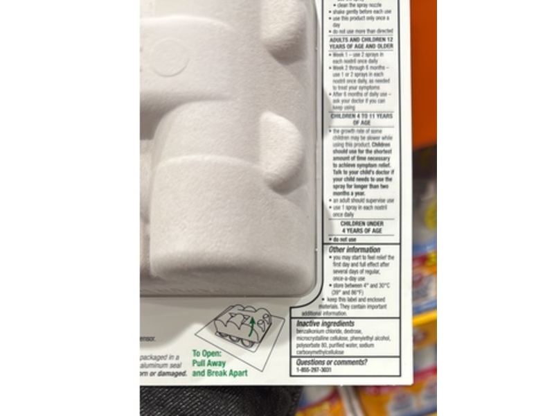 Flonase Allergy Relief Fluticasone Propionate Nasal Spray, 0.62 fl oz/18.2 mL, 3 Count