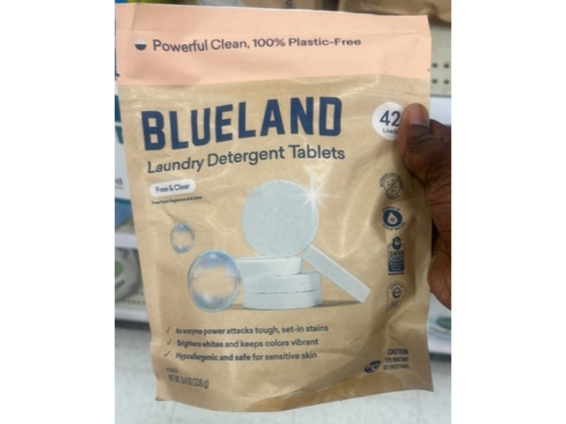 Blueland Laundry Detergent Tablets, Free and Clear, 42 Loads, 8.4 oz/239 g