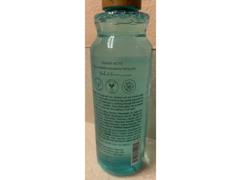 Raw Sugar Shampoo Alternative Hair Rinse, Rosemary, Vinegar & Mint, 6 fl oz/177 mL