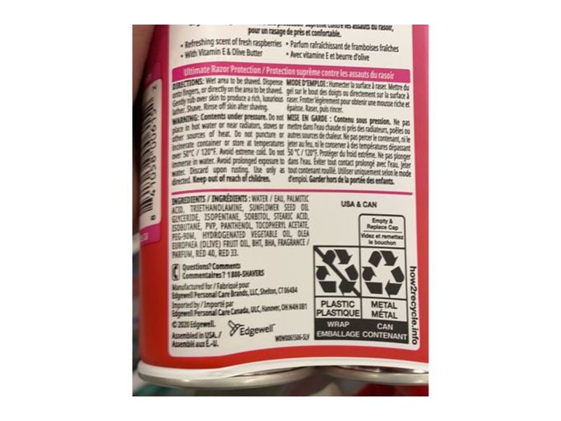 Skintimate Moisturizing Shave Gel, Raspberry Rain, 14 oz/396 g