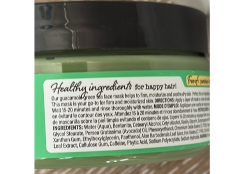 Sauce Firming Face Mask, Guacamole Green Tea, 8 fl oz/236 mL