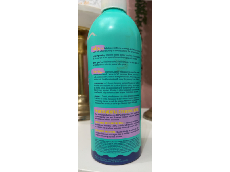 Naturally Drenched Rebalance Restorative pH Hair Treatment, Bamboo + Papaya, 13.5 fl oz/400 mL