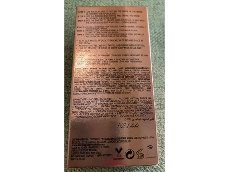 Anastasia Beverly Hills Brow Definer Triangle Brow Pencil, Dark Brown, 0.0035 oz/0.1 g