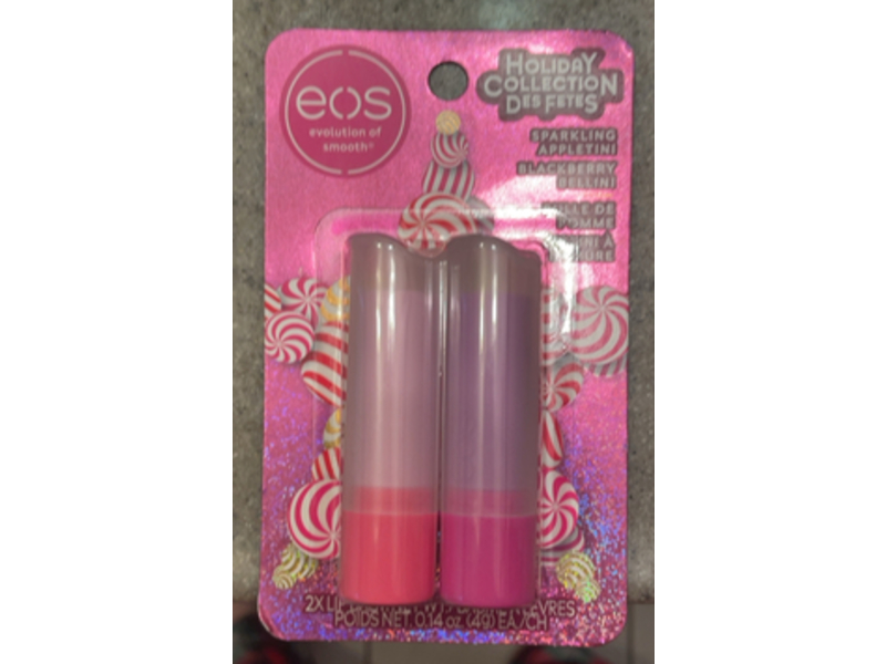 Evolution Of Smooth Holiday Lip Balm Stick, Sparkling Appletini + Blackberry Bellini, 0.14 oz/4 g, Pack Of 2