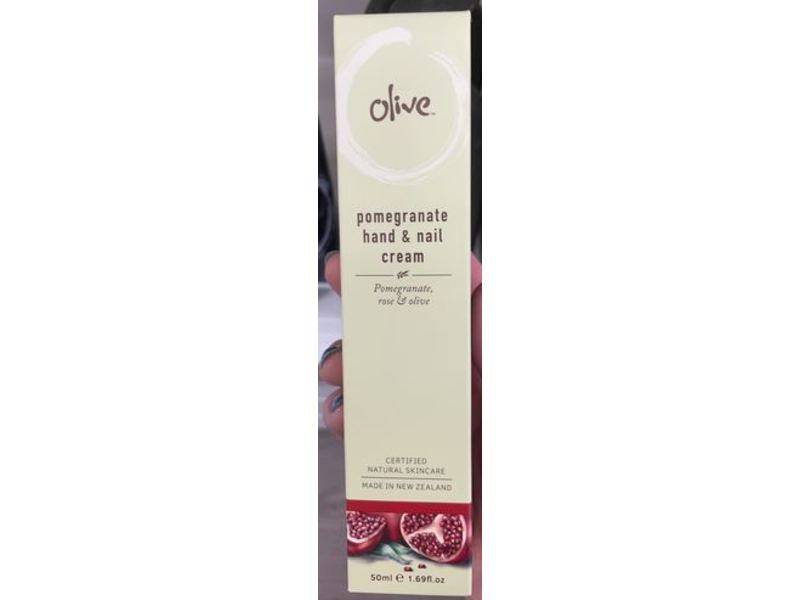 Olive Hand & Nail Cream, Pomegranate, 1.69 fl oz/50 mL