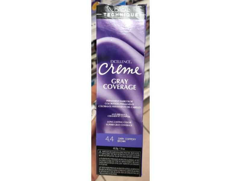 L'Oreal Excellence Creme Color, 4.4 Dark Copper Brown, 1.74 oz/48.29 g