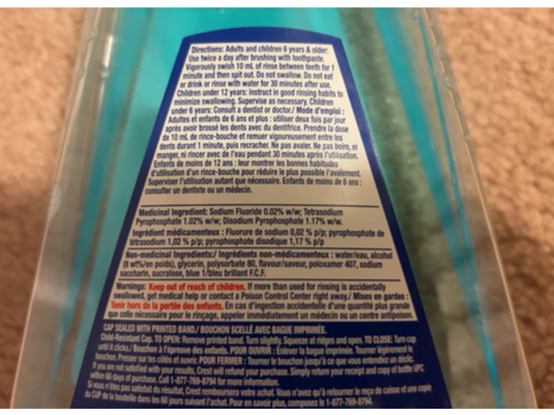 Crest Scope Advanced Anticavity Fluoride Mouthwash, 1 L