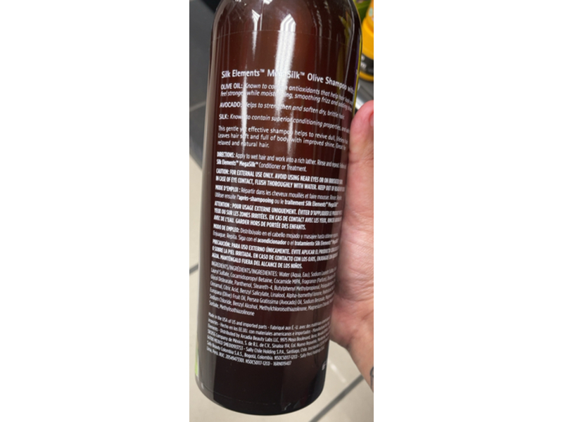 Silk Elements MegaSilk Olive Shampoo, 33.8 fl oz/1 L