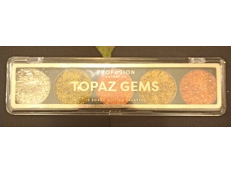 Profusion Cosmetics Glitter Eyeshadow Palette, Topaz Gems, 0.16 oz/4.5 g
