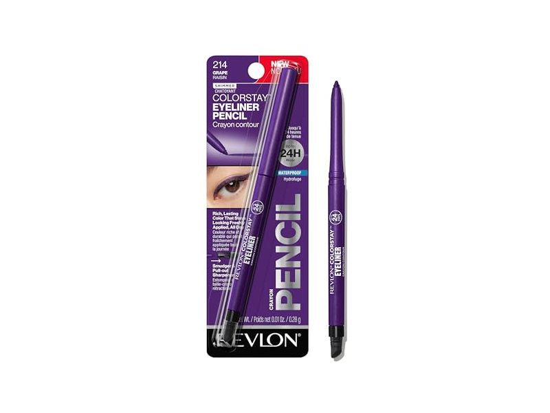 Revlon Colorstay Waterproof Eyeliner Pencil, 214 Grape, 0.01 oz/0.28 g