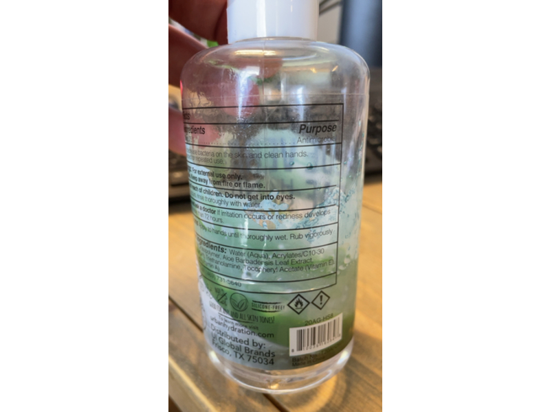 Urban Hydration Hand Sanitizer, Aloe Vera Leaf, 8.1 fl oz/240 mL