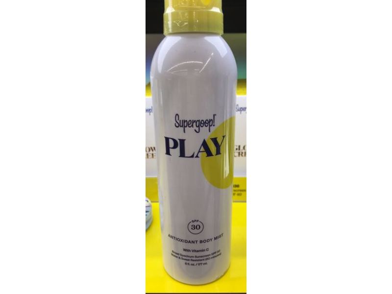 Supergoop! Play Antioxidant Body Mist With Vitamin C, SPF 30, 6 fl oz/177 mL