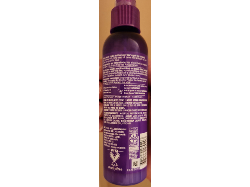 Aussie Miracle Waves Frizz Fighting Spray, Hemp Seed Oil, 5.7 fl oz/170 mL
