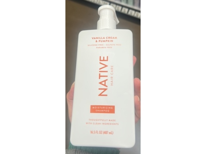 Native Moisturizing Shampoo, Vanilla Cream & Pumpkin, 16.5 fl oz/487 mL
