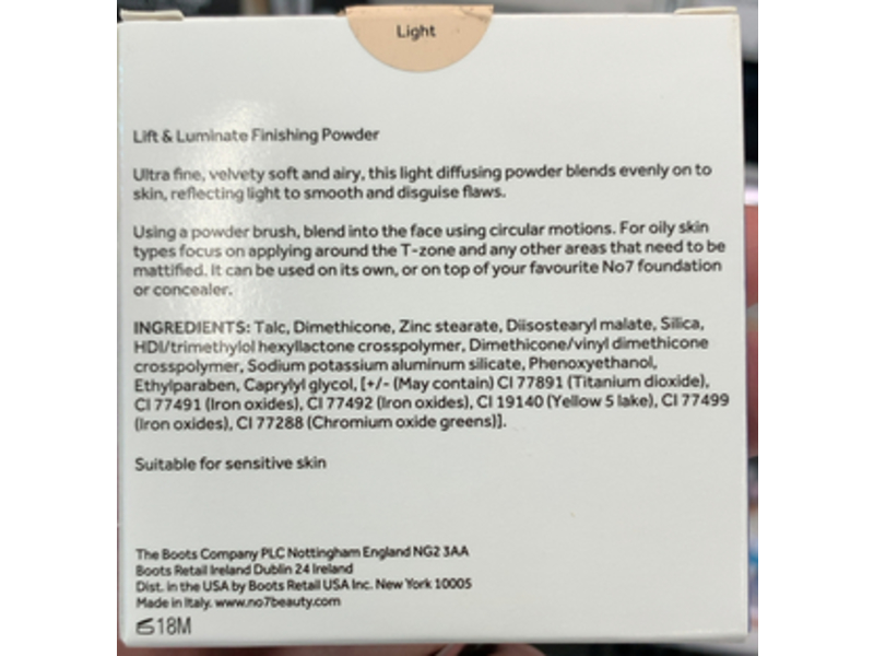 No7 Lift & Luminate Triple Action Powder, Light , 0.35 oz/10 g