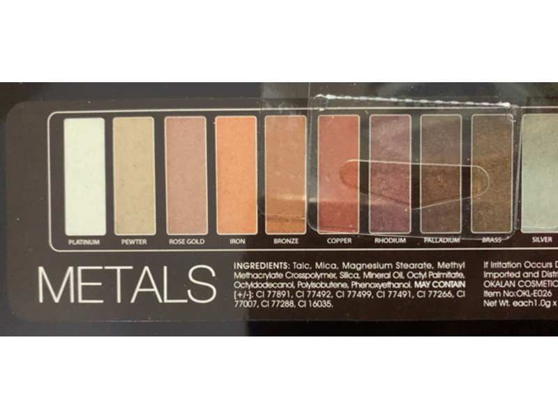 Okalan Metals Eyeshadow Palette