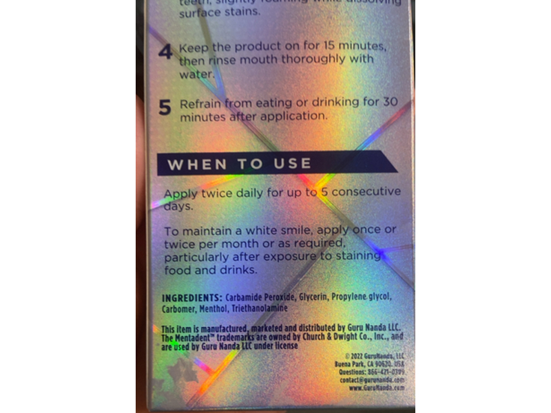 Mentadent Teeth Whitening Pen, 0.064 fl oz/1.9 mL, Pack Of 2