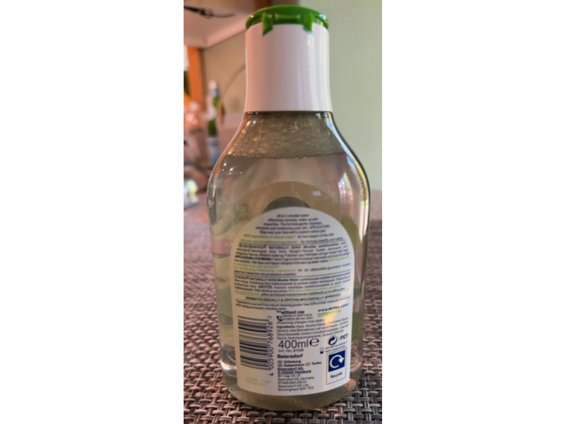 Nivea Naturally Good Micellar Water, Aloe Vera, 400 mL