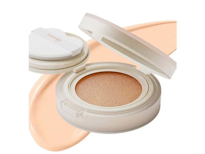 Yepoda The Dewy Day Moisturizing Korean Cushion Foundation, Niacinamide & Apricot, 2C, 0.49 oz/14 g