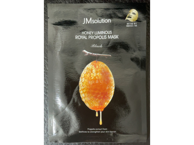 JMsolutions Honey Luminous Royal Propolis Mask, Black, 10 Sheets