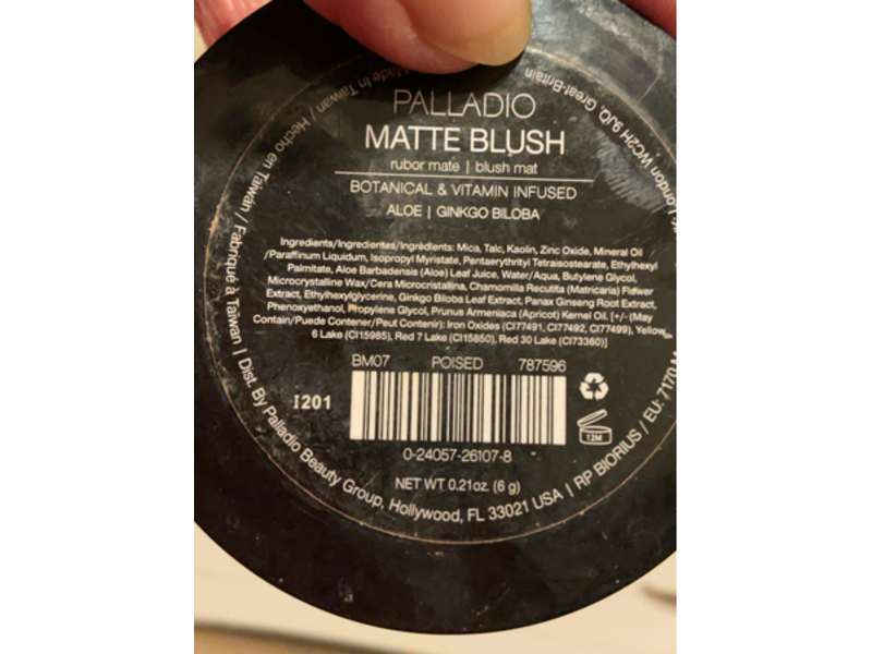 Palladio Matte Blush, Poised BM07, 0.21 oz/6 g
