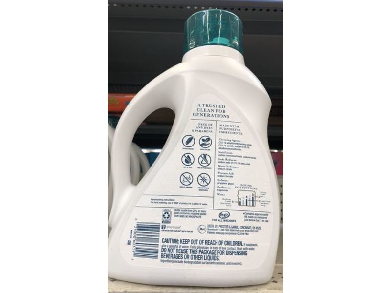 Ivory Hypoallergenic Detergent, Gentle Aloe Scent, 64 Loads, 92 fl oz/2.72 L