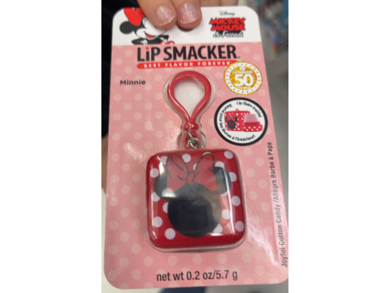 Lip Smacker x Disney Mickey Mouse & Friends Keychain Cube Lip Balm, Minnie, 0.2 oz/5.7 g