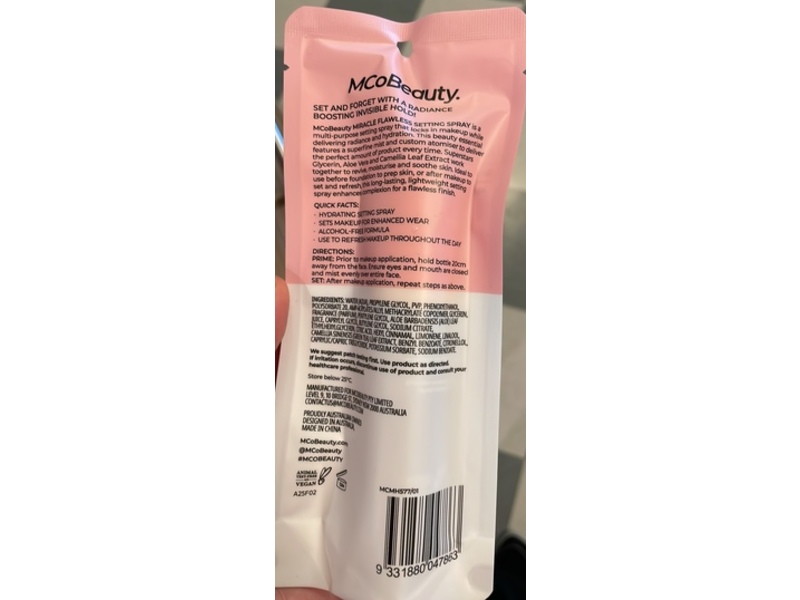 MCoBeauty Miracle Flawless Setting Spray, 1.01 fl oz/30 mL